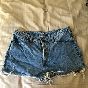 Button fly Jean shorts